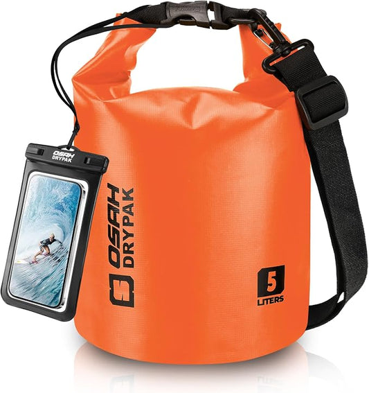 Waterproof Dry Bag, 5L/10L/20L/30L/40L Roll Top Lightweight Storage Backpack with Phone Case for Women & Men, Floating Waterproof Sack for Travel, Swimming, Kayaking, Paddle Board, Camping & Beach