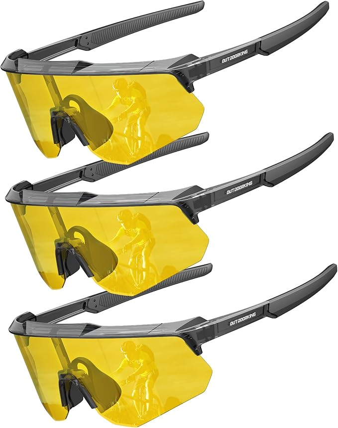 Polarized Sports Sunglasses for Men Women, UV400 Protection Mens Sunglasses Wrap Around Sun Glasses for Cycling Running