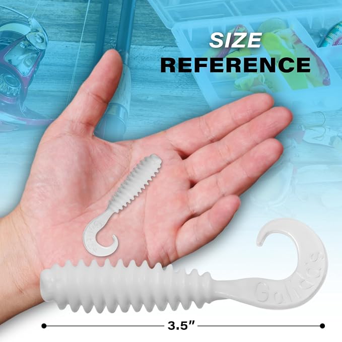 Galida's Grubz Soft Plastic Fish Bait Lures for Fishing | Fishing Bait Lure with Deep Ribs | Great for Beginners and Advanced Fishermen