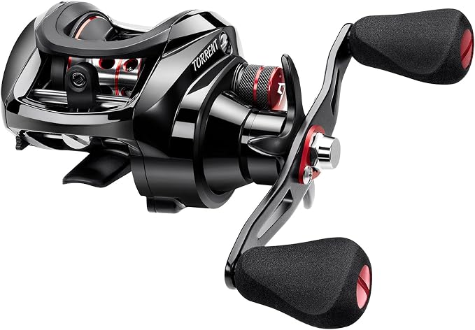 Piscifun Torrent Baitcaster Fishing Reel, 18LB Carbon Fiber Drag Baitcasting Reel, Magnetic Braking System Casting Reel