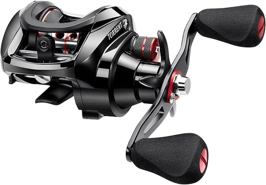 Piscifun Torrent Baitcaster Fishing Reel, 18LB Carbon Fiber Drag Baitcasting Reel, Magnetic Braking System Casting Reel