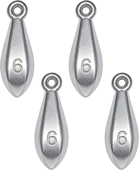 Fishing Weights Sinkers Bank Sinkers Bullet Weights for Surf Fishing Pier Bank Fishing Saltwater Fishing Gear 1oz to 8oz