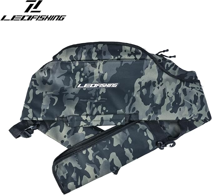 LEOFISHING Portable Folding Fishing Pole Bag 3.94ft/4.59ft/5.25ft Fishing Rod and Reel Protective Case Fishing Tackle Storage Bags Carry Organizer Outdoor for Fishing 3 Size