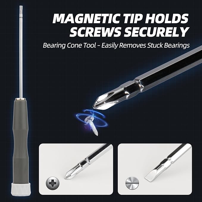 RUNCL 8-in-1 Fishing Reel Repair Kit – Bearing Puller, Magnetic Screwdriver, Wrench, Tweezers, Complete Reel Care Accessories – for Spinning & Baitcasting Reels