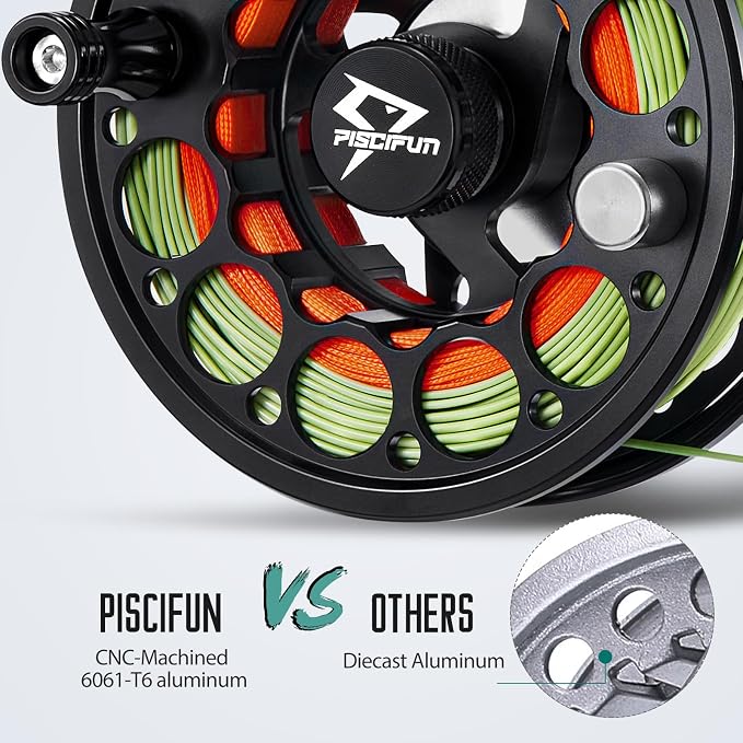 Piscifun Sword Fly Fishing Reel, CNC-Machined Aluminum Alloy Fly Reel