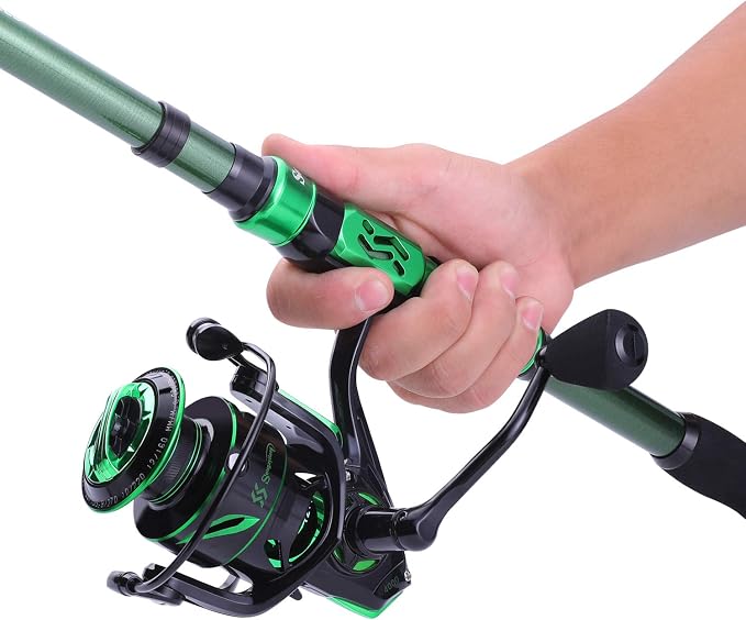 Sougayilang Fishing Rod Reel Combinations, 24 Ton Carbon Fiber, Portable Telescopic Fishing Rod Spinning Reels for Travel Saltwater Freshwater Fishing Gifts for People