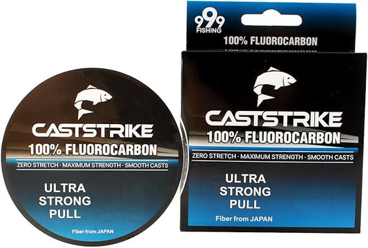 100% Fluorocarbon Fishing Line Clear Line Leader Material Invisible Water Fast Sinking Low Visibility Low Stretch High Abrasion Resistance Low Water Absorption Smooth Casting Mainline Pro