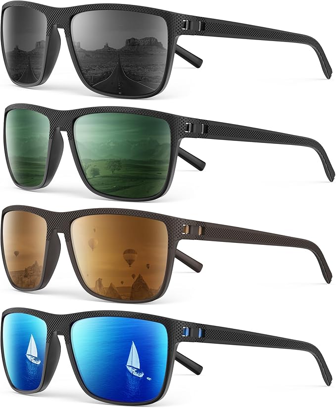 Sunglasses-Men Polarized Mens Sunglasses: Classic Women Sun Glasses UV Protection for Fishing