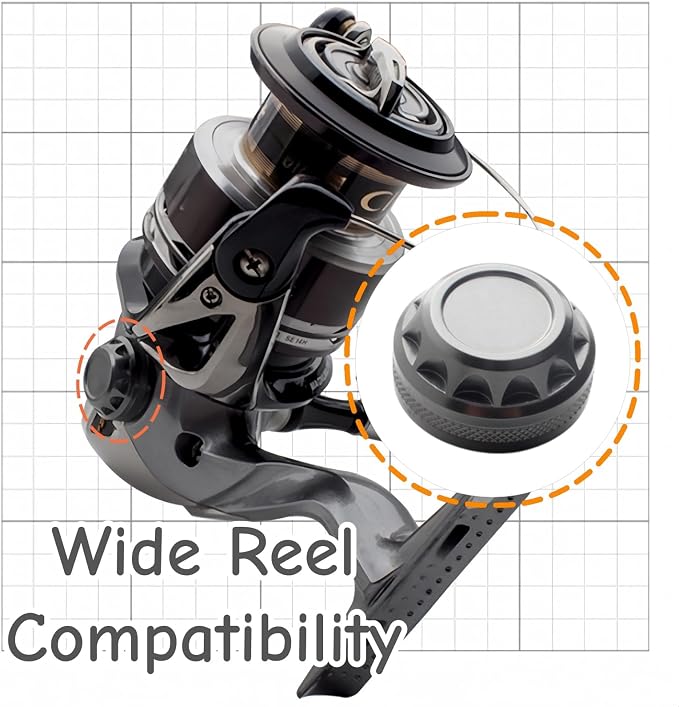 Fishing Reel Handle Cap, 1 PCS, Aluminum Alloy | Universal Screw Accessories, Replacement Part for Spinning Reel, Upgrade for Anglers, Shore Casting & Travel Fishing