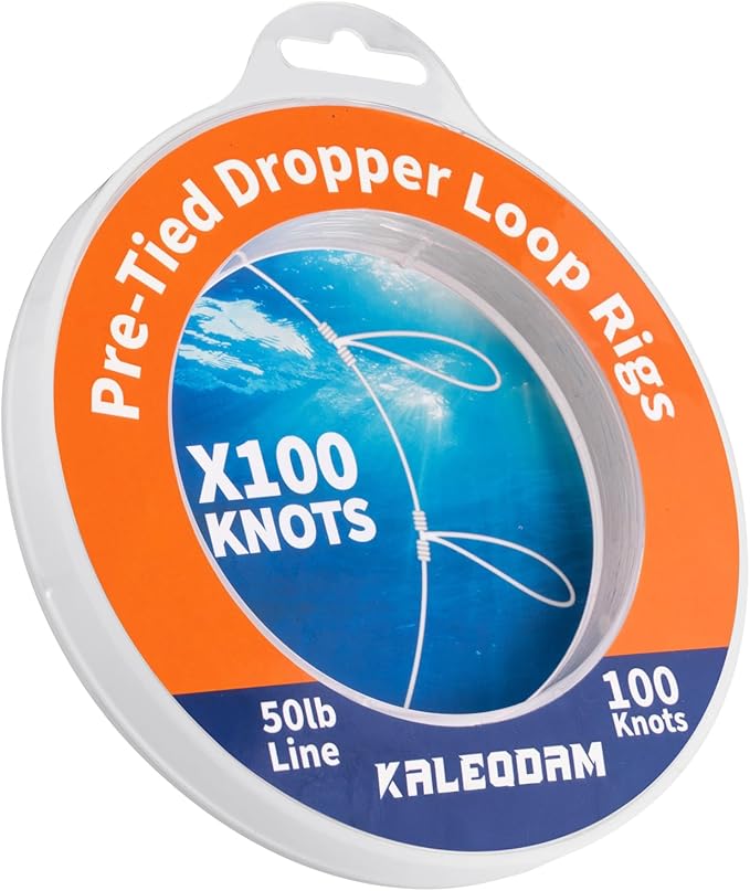 20lb-70lb 100knots Pre-Tied Dropper Loop Fishing Rig, 18" Spacing, 5.5" Loop Size, Ideal for Saltwater & Freshwater Fishing