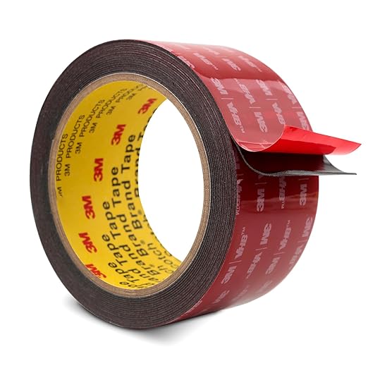 3M Double Sided Tape Heavy Duty 2" x 15.4 Ft, Mounting Tape | Black 5925 Foam Tape Strong Adhesive for Car Décor Home Office Logos, 0.025in Thick