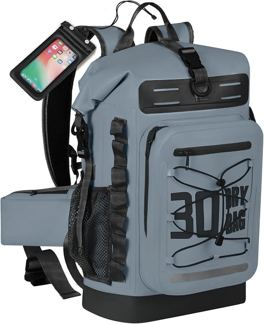 MORXPLOR Dry Bag Waterproof,5L/10L/20L/30L/40L/55L Roll Top Dry Bag Backpack with WaterProof Phone Case for Swim,Kayak