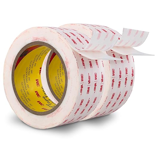 3M Double Sided Tape Heavy Duty 2'' x 15.4Ft 0.043in Thick White 4950 Adhesive Waterproof Foam Mounting Tape for Home, Office, Decoration, 2 Pack