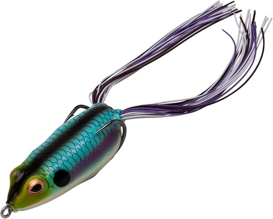 Booyah Pad Crasher Topwater Bass Fishing Hollow Body Frog Lure with Weedless Hooks