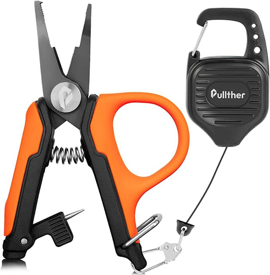 Fishing Line Cutter,Mini Fishing Scissors for Braided Line with Retractor