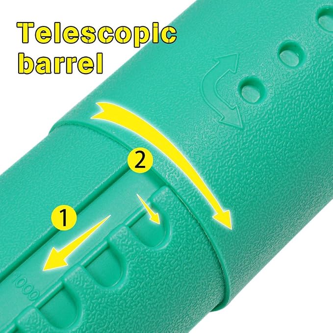 DEWEL Document Tube,Plastic Expanding Poster/Art/Document Storage Tube 24.5 to 40 inches Adjustable with Carrying Strap Waterproof and Light-Resistance Telescoping Carrying Case (Green-Large Size)