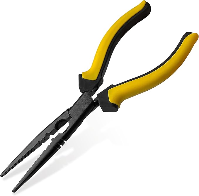 Hanpex-9 inch Fishing Pliers with Anti-rust Teflon coated, Freshwater/Saltwater Fishing Tools, Comfort Grip Handles Fishing Gear Idea for Fishing Trip