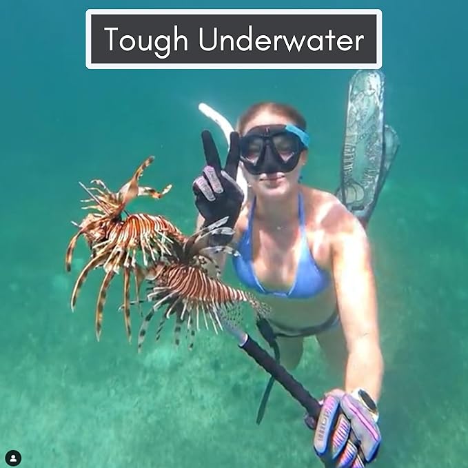 Premium Protection Pair of Dive Gloves for Hunting Lionfish, Lobster, Crab, Spearfishing, Working Underwater - Cut and Puncture Resistant