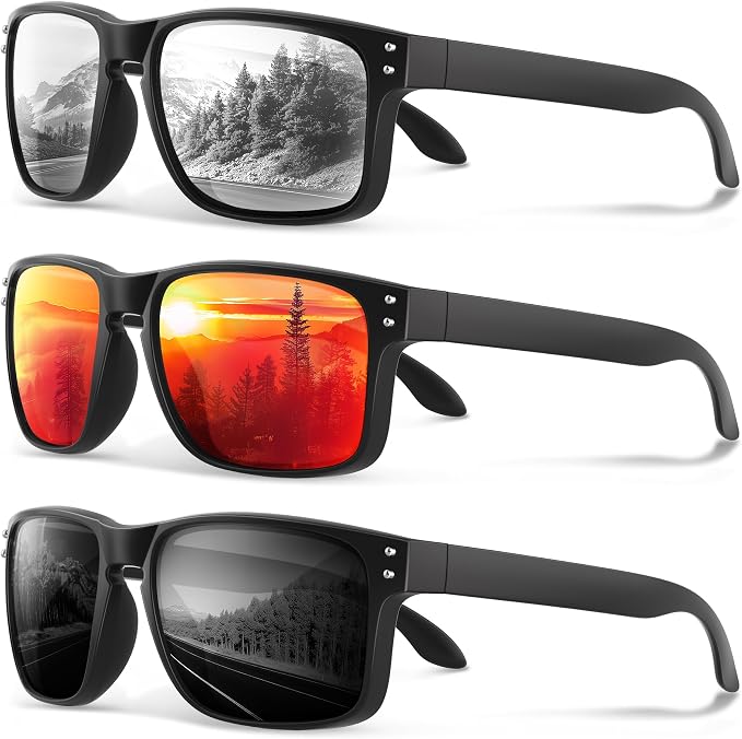 Polarized Sunglasses for Men Women - Classic Sport Sun Glasses for Driving Running Cycling Fishing UV400 Protection