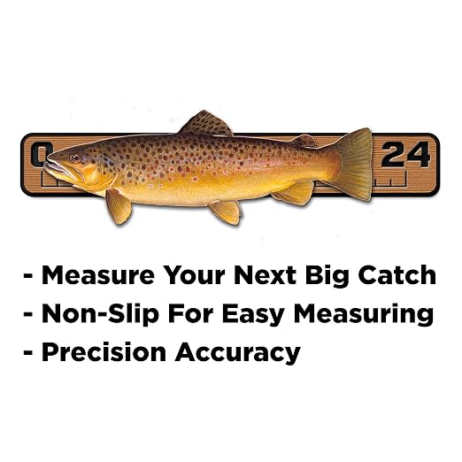 USATuff SeaDek EVA Foam Fish Measuring Ruler for Boat, Fishing, Kayak | Adhesive Backing Peel & Stick - 24" Mocha-Black