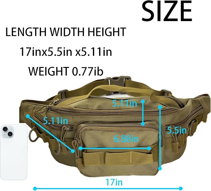 Fishing Fanny Pack for Men -Fishing Fanny Pack-Lightweight and Fishing Sling Pack