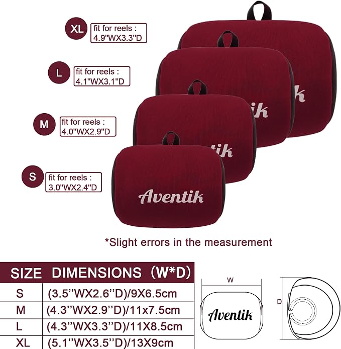 Aventik Neoprene Conventional Reel Cover Round Reel Gloves Trolling Reels Storage Reel Pouch Fits 800 1000 2000 3000 4000 5000 6000 Series Fishing Reels