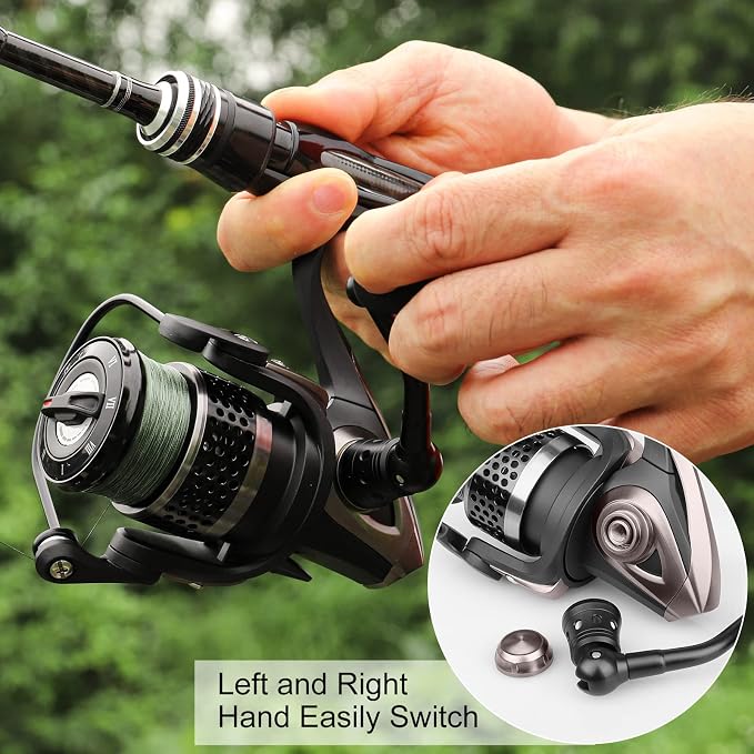TRUSCEND Spinning Fishing Reel, Aviation Metal Material Body Reels, Industrial Durable-Strength, High Speed & Stability, Ultra-Light & Powerful, Smoother & Durable, Saltwater Freshwater Fishing Gear