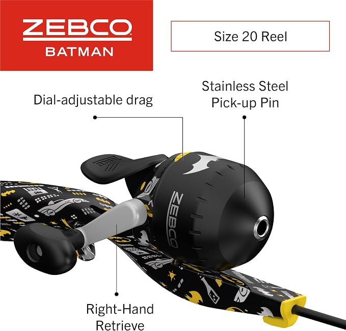 Zebco Youth Floating Spincast Reel and Fishing Rod Combo, Pre-Spooled with 6-Pound Cajun Line