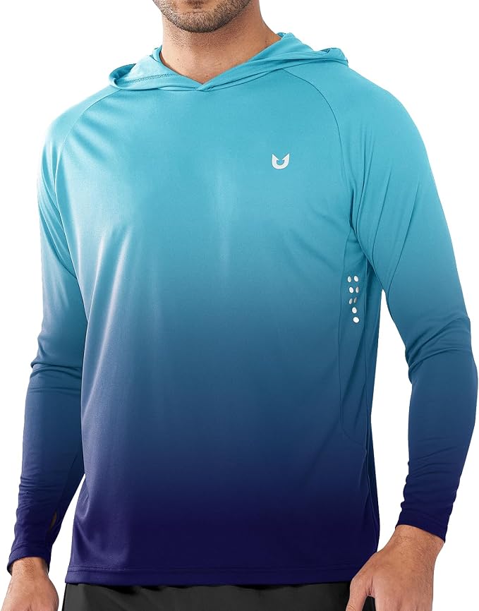NORTHYARD Men's UPF 50+ Rash Guard Hoodie Long Sleeve Sun Protection Shirt Fishing Swim Beach Hiking Quick Dry Lightweight