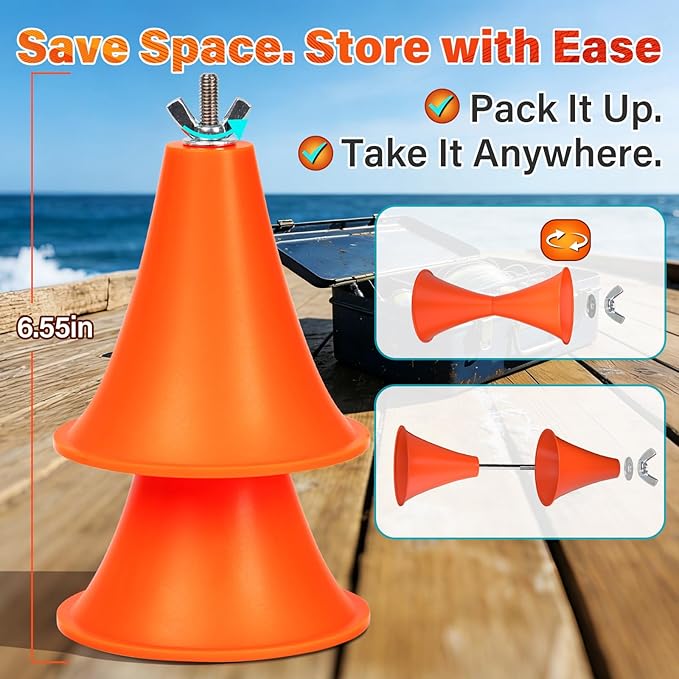 Power Drill Fishing Line Stripper & Spooler Tool, Fast Line Removal & Rewinding, Tangle-Free Line Management, Aluminum & Stainless Steel, Compact Portable Design for Fishing Reels & More
