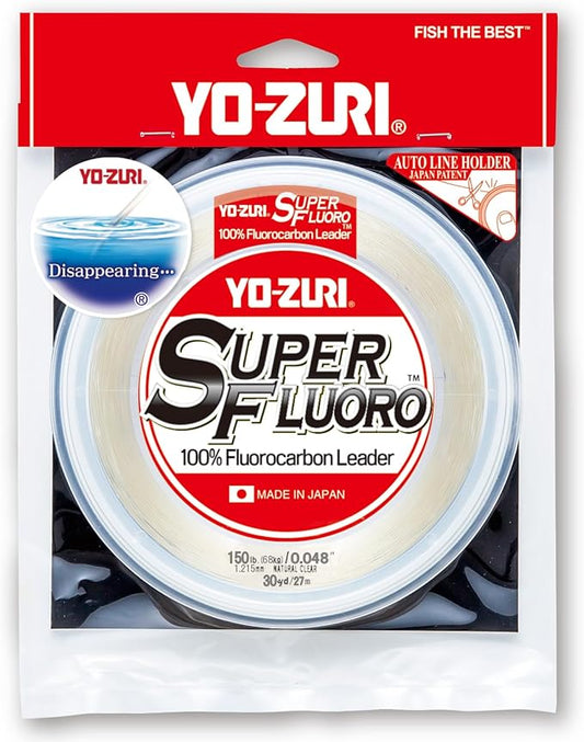 YO-Zuri Fluorocarbon Line Super Fluoro 30YDS/100YDS Color: Clear
