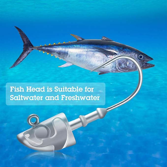 15 Pieces Swimbait Jig Head Lead Jig Head Bait Lead Weighted Hooks Spin Fish Jig Heads for Saltwater and Freshwater