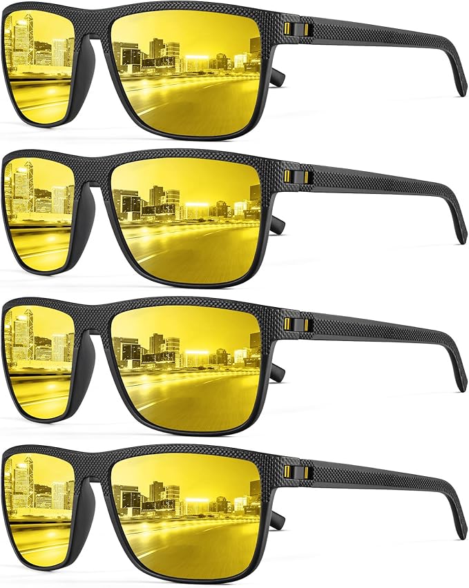 NSSIW Mens-Sunglasses Polarized Sunglasses Men : Classic Sun Glasses with UV Protection for Driving Fishing Golf 4 Packs