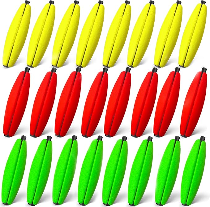 Peg Floats Slotted丨Fishing Floats for Catfish丨Fishing Cigar Foam Bobber for Santee Rig丨1.5in，2in，2.5in，3in