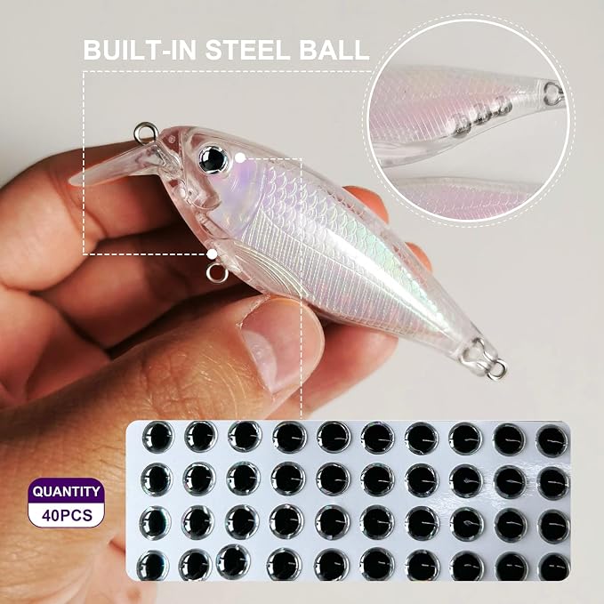 10pcs/20pcs Fishing Blanks Lures Kit Fishing Topwater Unpainted Swimbait Unpainted Crankbaits Hard Baits DIY Lure for Bass Salmon Trout Saltwater and Freshwater