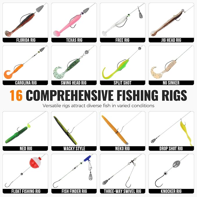 PLUSINNO Large 3 Layers Fishing Tackle Box with Tackle Included, 415Pcs Fishing Lures Kit Contains Pliers, Crankbait, Weights, Accessories, Portable Fishing Gear Gifts for Men Starter Kits Bass Trout