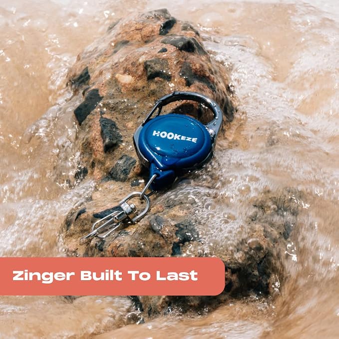 HOOK-EZE Fly Fishing Zinger Retractor for Anglers Vest, Pack of 3 - Fishing Gear and Equipment for Nippers, Forceps, Fly Float Ant, Belt Loops & Backpack