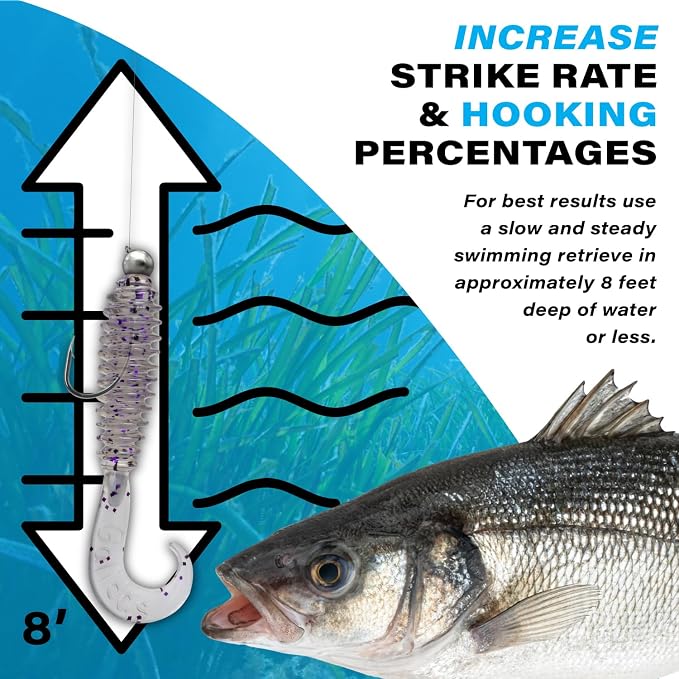 Galida's Grubz Soft Plastic Fish Bait Lures for Fishing | Fishing Bait Lure with Deep Ribs | Great for Beginners and Advanced Fishermen