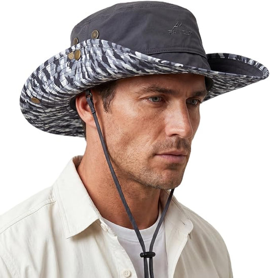 TOP-EX UVCoolix™ Cooling Touch Breathable UPF50+ Waterproof Wide Brim UV Protection Sun Hats Big Head XL XXL