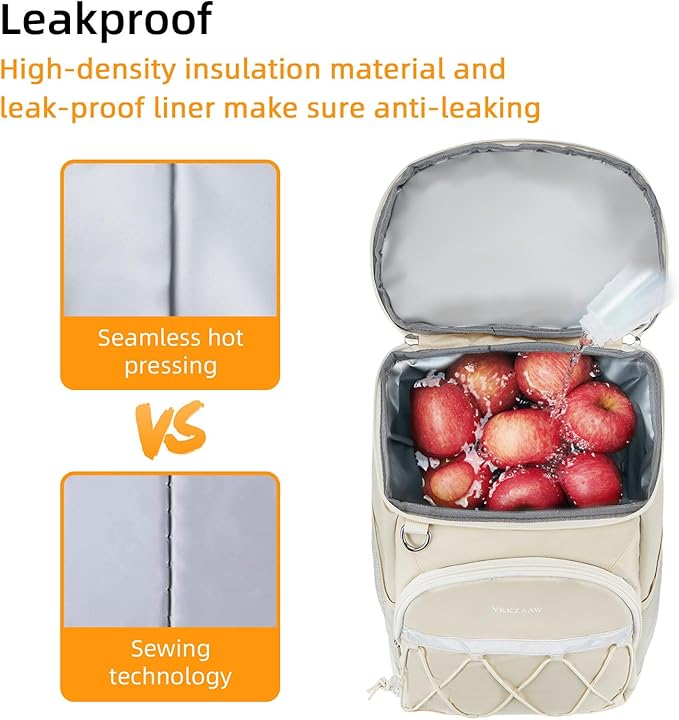 Backpack Cooler Backpack 26 Cans Insulated Leak Proof for Women Men Beach Camping Picnic Fishing Hiking Lunch Backpack Waterproof Cooler