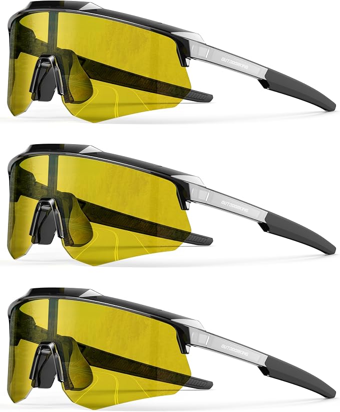 Polarized Sports Sunglasses for Men Women, UV400 One-Piece Lens Sport Shades for Baseball, Running, Cycling, Fishing
