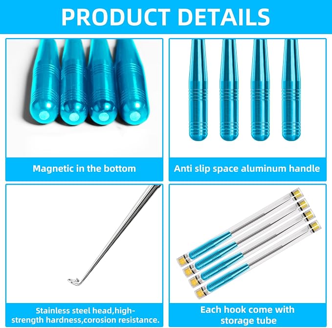 Fish Hook Remover Tool,Fishing Hook Quick Removal Device,Fishing Gear Security Extractor Equipment Kits for Adult,Hook Extractor Accessories Tools with Storage Tube,4Pcs