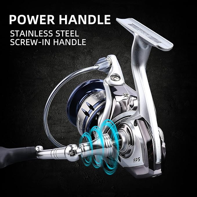 Saltwater Spinning Reel,13+1BB Ultra Smooth Saltwater Fishing Reels,Powerful Carbon Drag,CNC Aluminum Spool & Handle