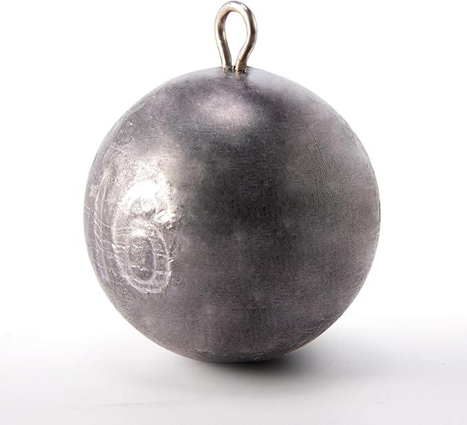 Dr.Fish Cannonball Sinkers Saltwater Lead Fishing Weights Round Ball Sinkers Trolling Downrigger Weights Bottom
