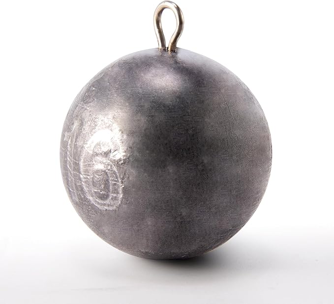 Dr.Fish Cannonball Sinkers Saltwater Lead Fishing Weights Round Ball Sinkers Trolling Downrigger Weights Bottom