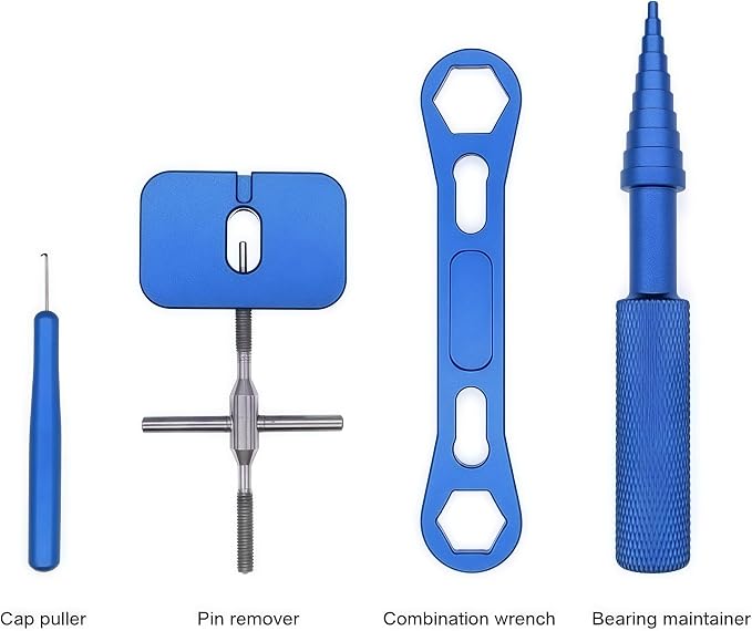 Reel Repair Tool Kit for Fishing Reel Maintenance Spool Disassembling Wrench Fishing Tools Blue