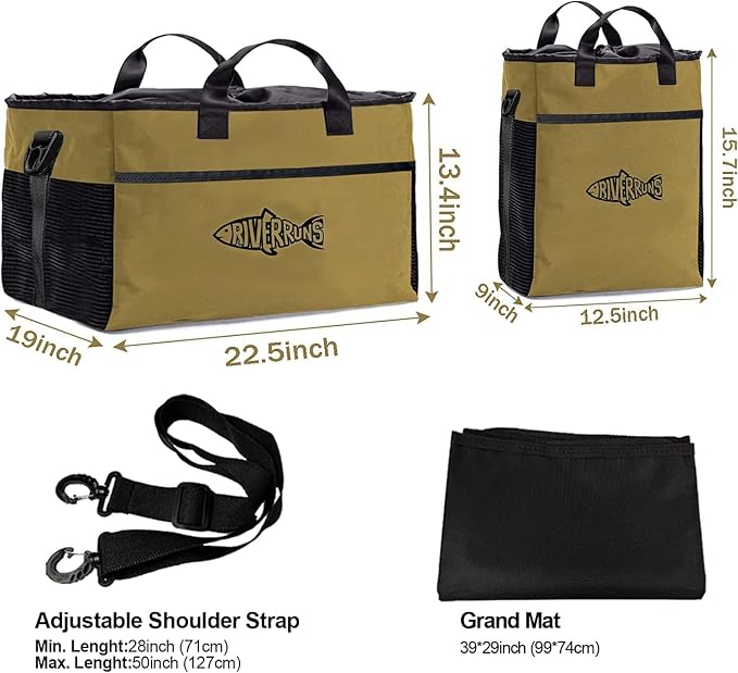 Riverruns Fishing Hunting Wader Bag with Vented Mesh, Waders Boots Bag, Fly Fish Storage Bag for Fishing, Hiking, Camping