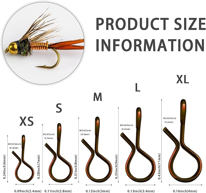 EUPHENG Micro Fishing Connector Tackles, Lightweight High Strength Fly Swivels Snaps to Reduce Line Twist for Fly Fishing Flies Tippet Leaders