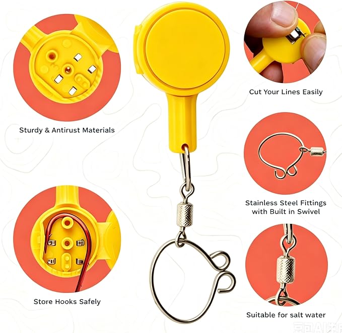 2-Packs Fishing Knot Tying Tool-Magnetic Fly Threader-Easy Cast Knot Tying Tool, Fly Fishing Tools and Accessories for Beginner Fishermen,Fits Hooks from 28 to 4/0
