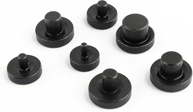 7PCS Double Flare Tool Adapters Set,Brake Line Flaring Tool to Connect 3/16'' 1/4'' 5/16'' 3/8'' 7/16'' 1/2'' 5/8'' Brake Circuits,Universal Flare Tool Car Accessories for Car Truck SUV